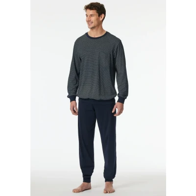 Abbildung von Schiesser Comfort Essentials Nachtwäsche Set, Herren, Größe: 110, Nachtblau