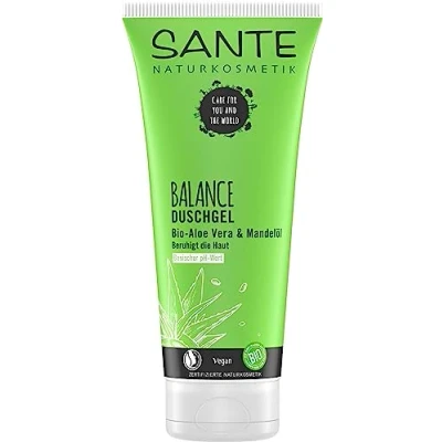 Abbildung von SANTE Naturkosmetik Balance Duschgel, für gesunde Säure Basen der Haut, Vegan, mit Bio Aloe und Mandelöl, 200ml
