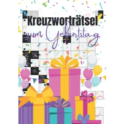 Abbildung von Kreuzworträtsel zum Geburtstag: Eine Geschenkidee für alle, die Rätselhefte lieben Große Schrift Senioren