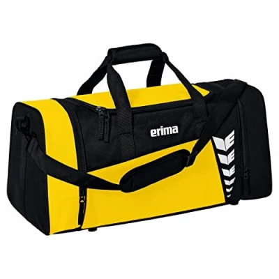 Abbildung von Erima Unisex Six Wings geräumige Sporttasche, gelb/schwarz, S
