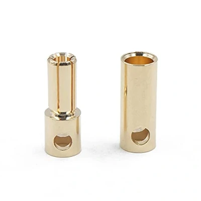 Abbildung von Boladge 10 Paar Vergoldete 5.0mm 5mm Bullet Männlich und Buchse Bananenstecker Rundstecker für RC Batterie ESC Motor
