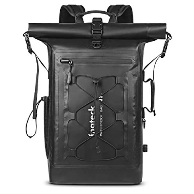 Abbildung von Inateck RollTop Rucksack Herren 30 35L wasserdichter multifunktionaler Organizer mit abnehmbarem Schulterriemen Auslassventil wasserdichtem Reißverschluss Für Radfahren Outdoor Wandern