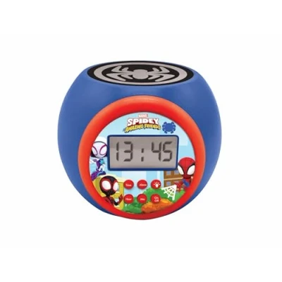 Abbildung von Lexibook, Spidey &amp; His Amazing Friends, Projector Alarm Clock with Snooze Function and Function, Night Light Timer, LCD Screen, Battery Operated, RL977SP1