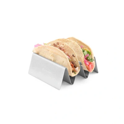 Abbildung von HENDI Taco Halter 22,5 x 11,5 5 cm 4 Fächer Edelstahl, Ständer