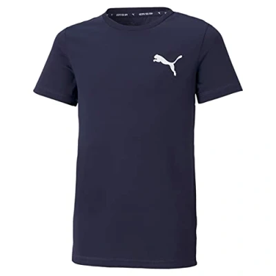 Abbildung von Puma Active Small LOGO TEE Unisex Sport Tshirt für Kinder, Größe: 116, Peacoat