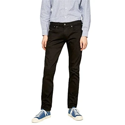 Abbildung von Pepe Jeans Herren Hatch Jeans, Black Denim (000), 31W/32L