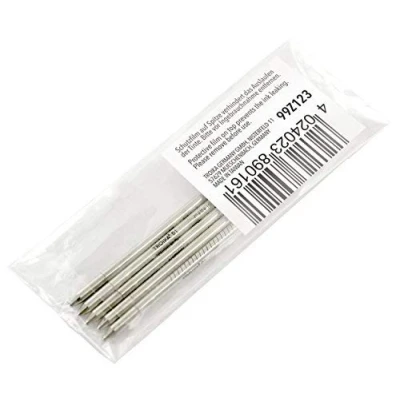 Abbildung von TROIKA Kugelschreibermine 99Z123 5er Pack Ersatzmine D1 blau bedruckt Strichstärke m Schreiblänge 1.600 1.800 für CONSTRUCTION Multitasking Kugelschreiber Original