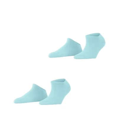Abbildung von ESPRIT Damen Sneakersocken Uni 2 Pack W SN Baumwolle kurz einfarbig Paar, Blau (Barely Blue 6588), 39 42