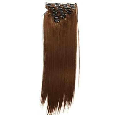 Abbildung von CAISHA XXL 50cm 8 Teile Set CLIP IN EXTENSIONS Nicole Haarverlängerung Haarteil Glatt Hellbraun CES105