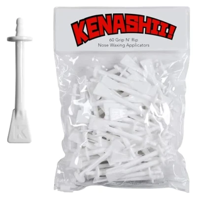 Abbildung von Kenashii Nasenwachs Applikator Stifter Stäbchen Sticks Streifen zum Reinigen und Entfernen von Nasenhaaren Nasenhaarentferner 60