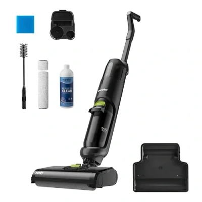 Abbildung von EUREKA NEW400 Nass Trockensauger Kabelloser,Smart Trocken Staubsauge mit Dual Tank Design,Selbstreinigung Bodenreiniger,Leicht Wischsauger Kabellos für Hartböden, Tierhaare, Essensreste