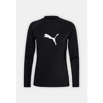 Abbildung von Puma SWIM Women LONG Sleeve RASH Guard Bikinitop, Damen, Größe: Small, Black