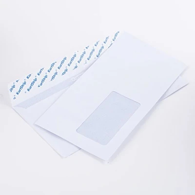 Abbildung von Briefumschläge DL 110 x 220 mm weiß 70g/m² mit Fenster haftklebend(kein Austrocknen bis 3 Jahre!) (12563880W) (100)