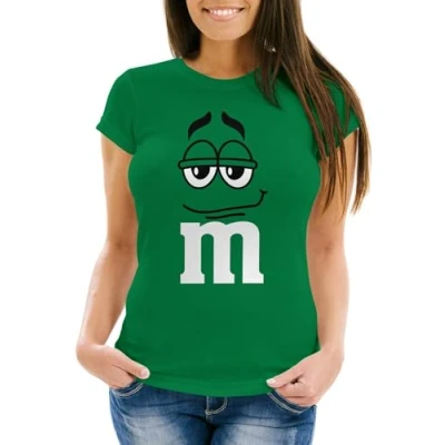 Abbildung von MoonWorks® Damen T Shirt Fasching Karneval M Aufdruck Gruppen Kostüm Verkleidung Last Minute Faschingskostüme Frauen Gruen XXL