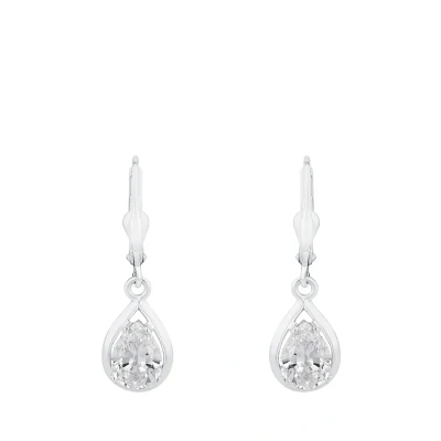 Abbildung von Amor Ohrhänger 925 Sterling Silber Damen Ohrschmuck, mit Zirkonia synth., 2,8 cm, Silber, Kommt in Schmuck Geschenk Box, 2017173