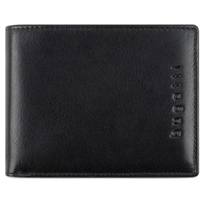Abbildung von bugatti Romano Herren Geldbörse mit RFID Schutz aus echtem Leder, Querformat, in schwarz