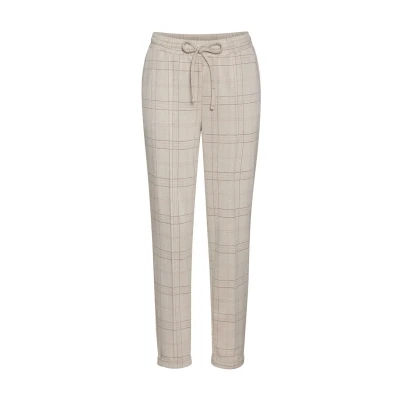 Abbildung von Vivance Stoffhose, Damen, Größe: 44, Beige rosa kariert