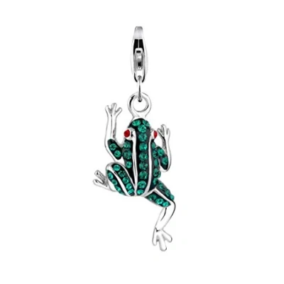 Abbildung von Nenalina Frosch Karabiner Charm Anhänger für Bettelarmband aus 925 Sterling Silber 716241 035
