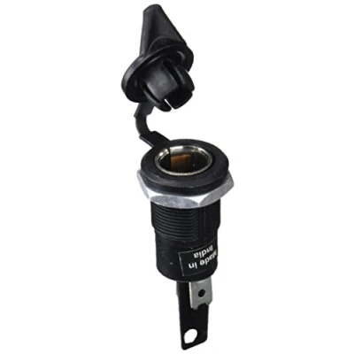 Abbildung von HELLA Steckdose 12V 1 polig Flachsteckanschluss Stecker: Flachstecker Länge: 65.3mm schwarz DIN/ISO: 4165 Blister Menge: 8JB 004 777 002