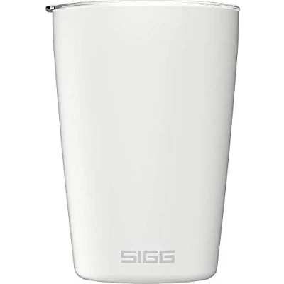 Abbildung von SIGG Neso Cup White Thermobecher (0.3 L), schadstofffreier und isolierter Kaffeebecher, Coffee to go Becher aus 18/8 Edelstahl, mit Keramik Pure Ceram Beschichtung