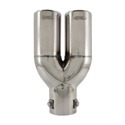 Abbildung von Simoni Racing TRX/77 Auspuffblende 63mm rund, V Form Edelstahl 220mm