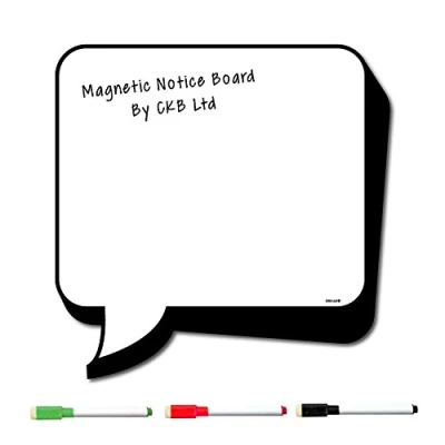 Abbildung von CKB Ltd® Memotafel &quot;Cartoon Sprechblase&quot;, Magnetisch, Kühlschrank, Mit Whiteboard Markern, Trocken Abwischbar, Magnet Whiteboard, Küche, Memo, Notiz, Großer Tagesplaner, Blanko, Schild, 32 x cm