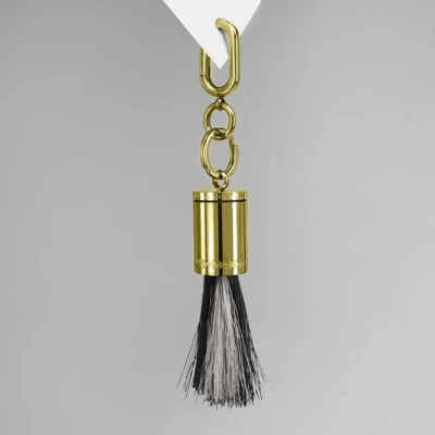 Abbildung von Ponytail&amp;Co Haken Pferdehaar Blatt Motiv Gold XL