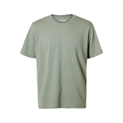 Abbildung von Selected Homme Slhaspen SLUB Oneck TEE Tshirt basic, Herren, Größe: Small, Iceberg green