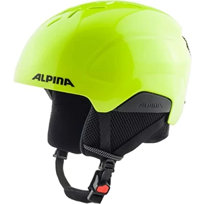 Abbildung von ALPINA PIZI Sicherer, Bruchfester &amp; Individuell Anpassbarer Skihelm Mit Abnehmbaren Ohrenpolstern Für Kinder, neon yellow matt, 46 51 cm