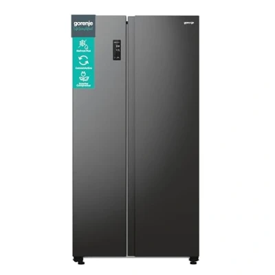 Abbildung von Gorenje NRR 9185 EABXL Side by Kühl Gefrierkombination, Made in Europe, EEK E, NoFrostPlus, Inverter Kompressor, Crisp Zone, ConvertActive FastFreeze, 178,6 cm, schwarz