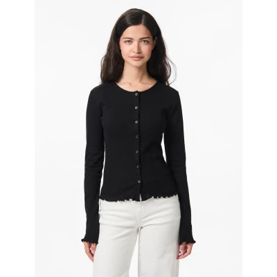Abbildung von Pieces Pcmarie Cardigan Strickjacke, Damen, Größe: Medium, Black