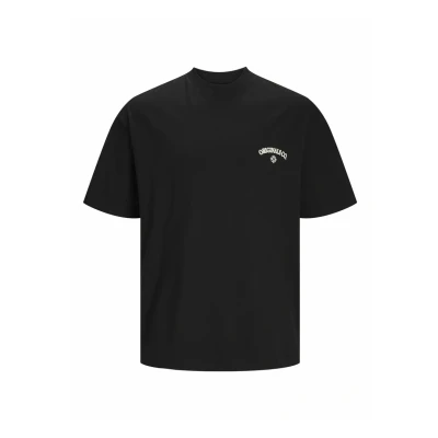 Abbildung von Jack &amp; Jones Jorsantorini BACK SS CREW NECK Tshirt print, Herren, Größe: Large, Black