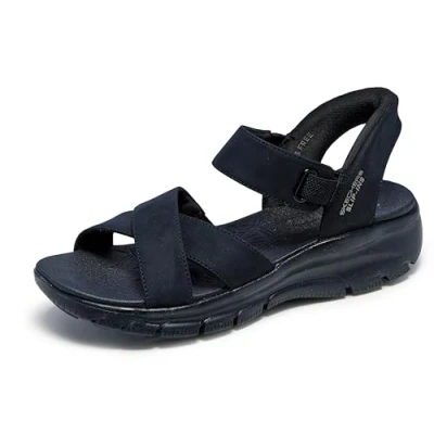 Abbildung von Skechers Damen Easy Going Somewhere Sunny Sneaker, Schwarz, 37 EU