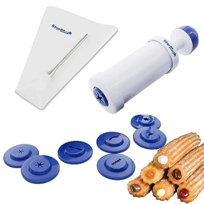Abbildung von StarBlue Churrera Churro Maker und Füller Set einfaches Spritztüllen Werkzeug zum Frittieren gefüllter Churros