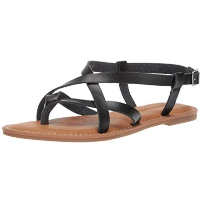 Abbildung von Amazon Essentials Damen Freizeitsandale mit Riemchen, Schwarz, 35 EU