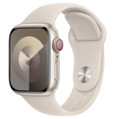 Abbildung von Apple Watch Armband Original Silikon und TPU (weich) Beige Geeignet für Series 1 9 / SE