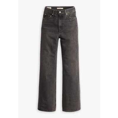 Abbildung von Levi&#039;s Ribcage WIDE LEG Jeans Relaxed Fit, Damen, Größe: 27x34, Black denim