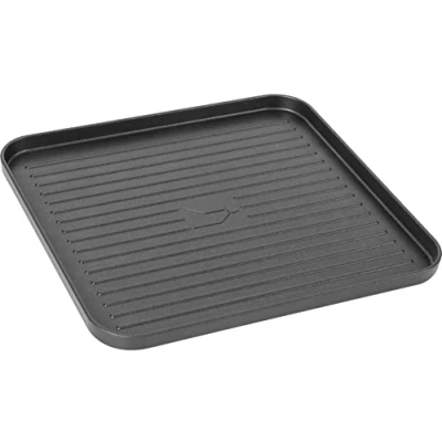 Abbildung von Brunner 0708029N Devil Plancha Ribbed, Grillplatte für Gasherde mit Kartusche, geriffelte Antihaft Oberfläche 25,5 x 24,4 2,2 cm und Gewicht 620 g