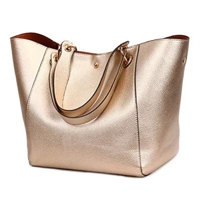 Abbildung von Pahajim Henkeltaschen Desigual Handtasche Damen Ledertasche Shopper Groß Tote Schultertaschen Kunstleder Wasserdichte Tasche Umhängetasche Geschenk Für Frauen(Rose Gold)