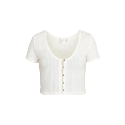 Abbildung von Roxy BORN WITH Itcrop Strickjacke, Damen, Größe: Large, White