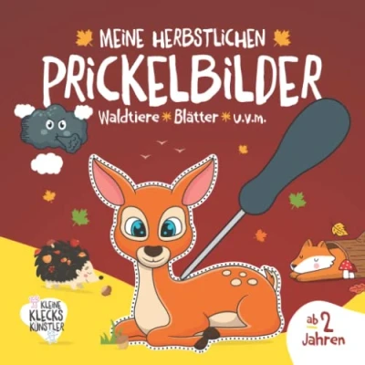 Abbildung von Meine herbstlichen Prickelbilder ab 3 Jahren. Waldtiere, Blätter u.v.m.: Ein erstes Bastelbuch für Kleinkinder zum Ausmalen, Ausschneiden und Prickeln ... Prickelset. (Meine Jahren)