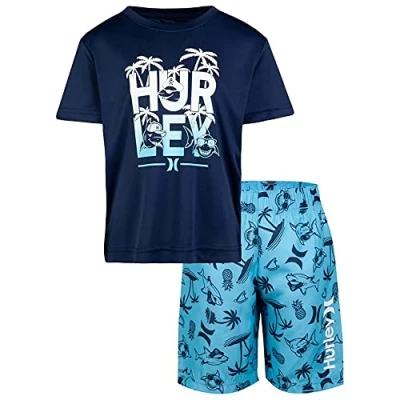 Abbildung von Hurley Jungen Hrlb Shark Paradise Set Board Shorts, Blau (Blue Gaze), 4 años
