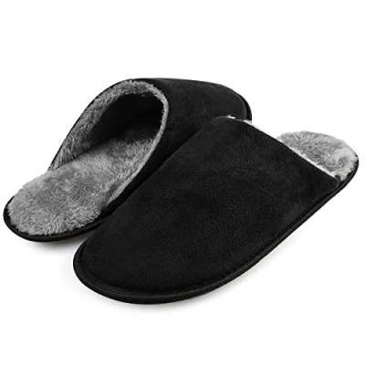 Abbildung von riemot Hausschuhe Herren Damen Warme Plüsch Pantoffeln Winter Memory Foam Rutschfeste Kuschelige Flauschige Slipper für Indoor &amp; Outdoor