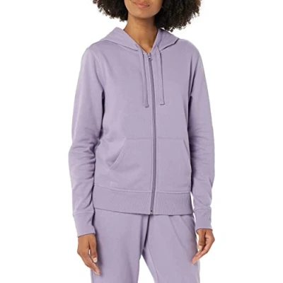Abbildung von Amazon Essentials Damen Hoodie mit Langem Reißverschluss aus French Terry Fleece (Erhältlich in Übergröße), Traube, XXL
