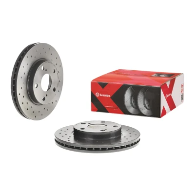 Abbildung von BREMBO 09.A865.1X Bremsscheibe 273 26 5 gelocht/innenbel. beschichtet hochgekohlt TOYOTA: Auris Hatchback, Corolla X Saloon