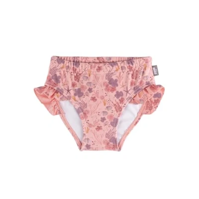 Abbildung von Sterntaler Badehose mit Corale Print und Volants UV Schutz 50+ Schwimmhose Mädchen praktischer Kordel zur Weitenregulierung, zartrosa, Größe 116
