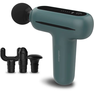 Abbildung von medisana MG 200 Mini Massage Gun, Massagepistole mit 4 Aufsätzen, Massagegerät Smart Modus und 5 Intensitätsstufen zur Entspannung Massage, lange Akkulaufzeit, Aufbewahrungsbox