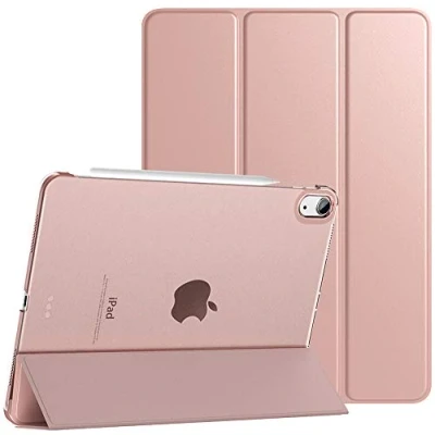 Abbildung von TiMOVO für iPad Air 11 Zoll Hülle M2 2024, 5/4 (2022/2020), Schutzhülle mit Transluzent Rückseite Auto Schlaf/Aufwach Smart Case Ständer Kompatibel 10.9 Tablet, Roságold