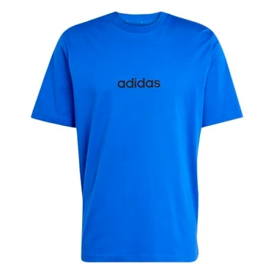 Abbildung von adidas Herren Essentials LINEAR Single Jersey Tee, Team royal Blue/Black, S