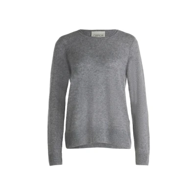 Abbildung von Cartoon MIT Rundhalsausschnitt Strickpullover, Damen, Größe: 38, Grey melange